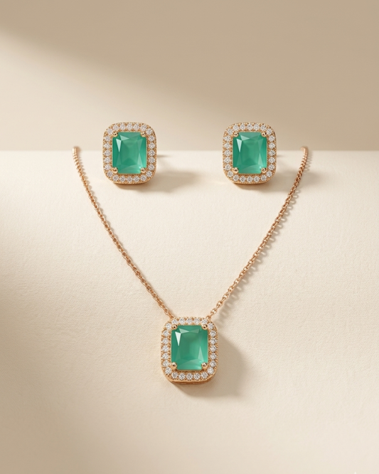 Rectangle Stone Locket & Tops