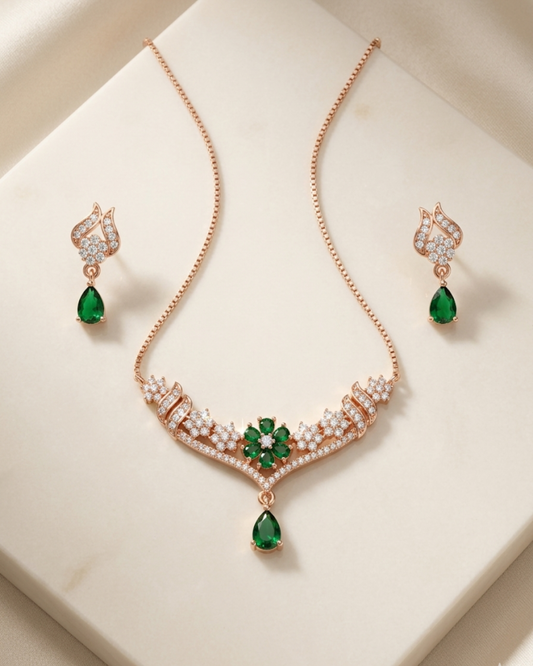 Flower Drop Locket Set
